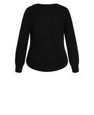 City Chic Women Plus Womens Trendy Royal Sweater