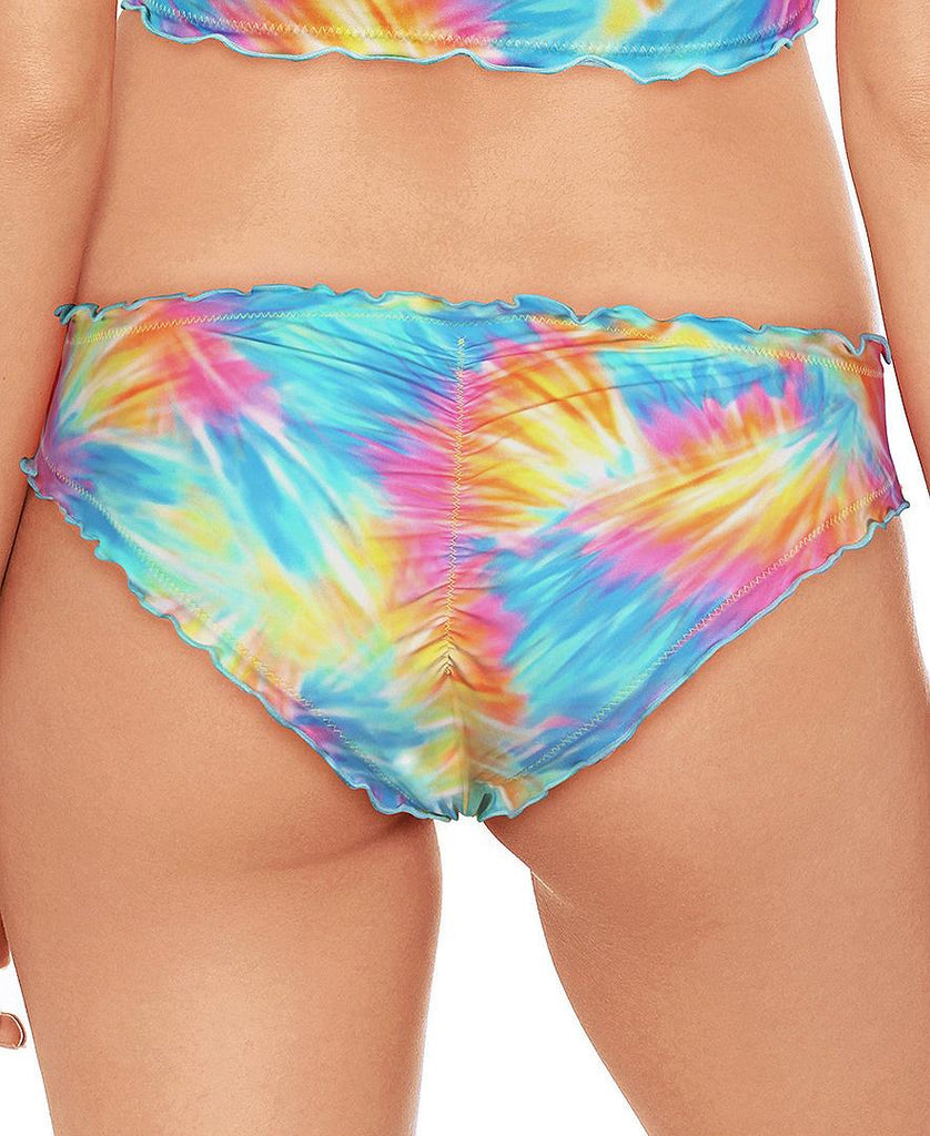 Salt + Cove Women Tie Dyed Ruffled Hipster Bikini Bottom