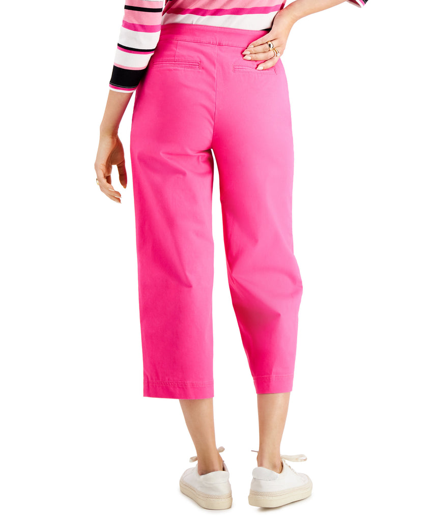 Charter Club Women Cropped Wide Leg Twill Pant