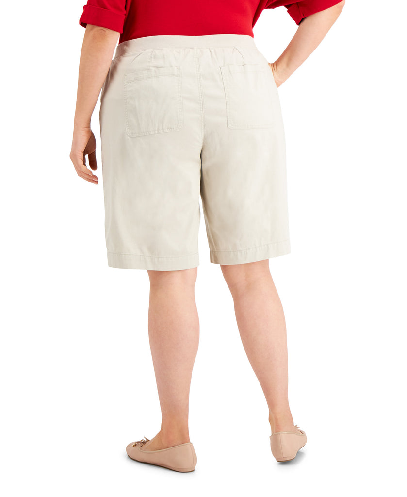 Karen Scott Women Plus Top Stitched Shorts