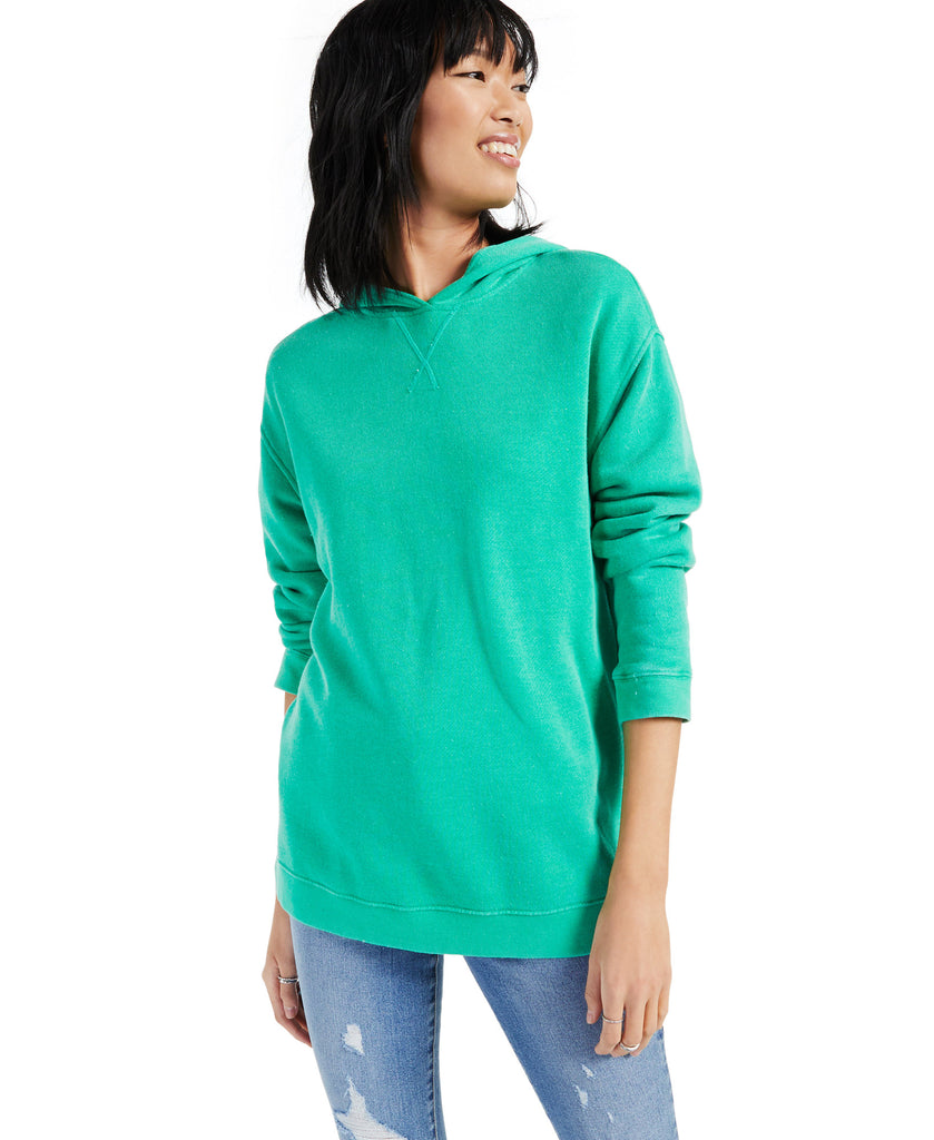 Style & Co Women Hoodie Sweatshirt Scuba Green