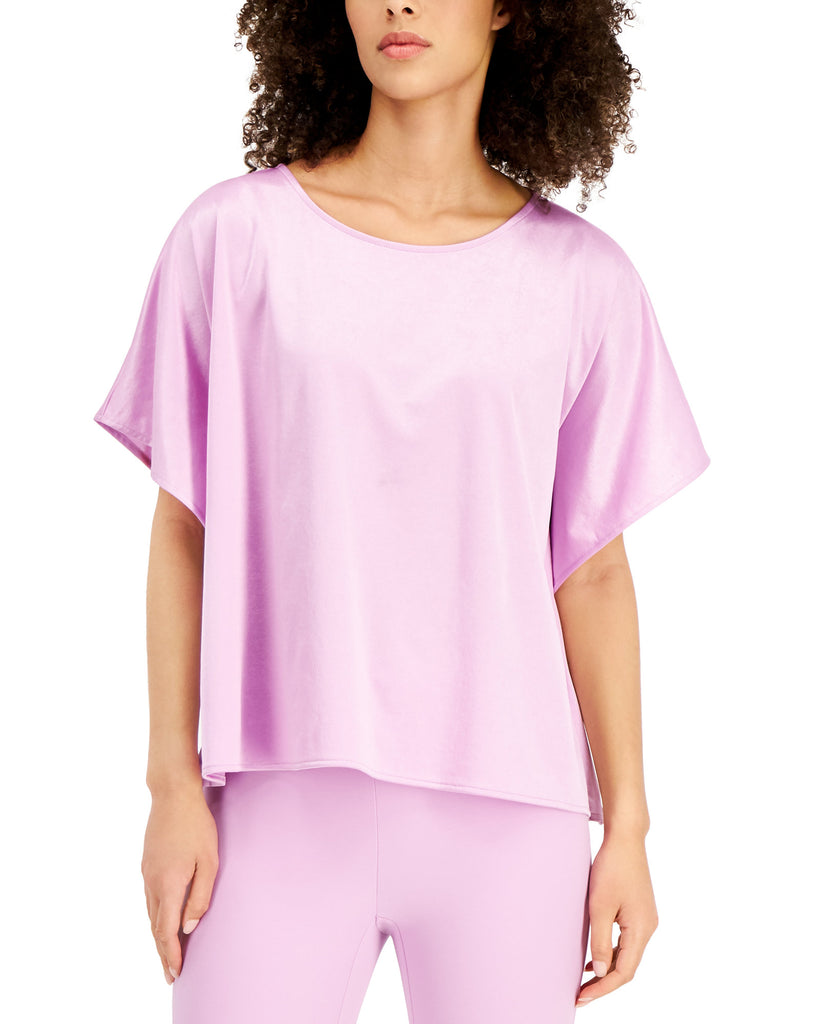 Alfani Women Draped Sleeve Top Violet Tulle