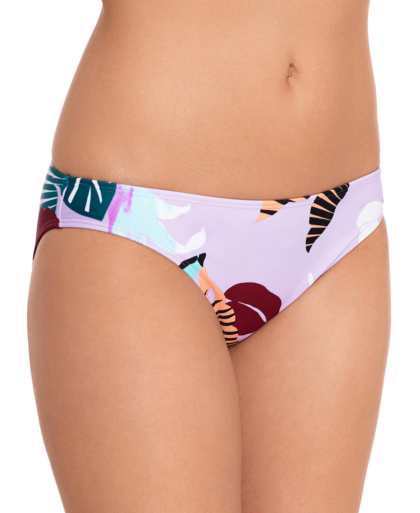 Salt + Cove Women Just Fronds Cinched Back Hipster Bikini Bottoms