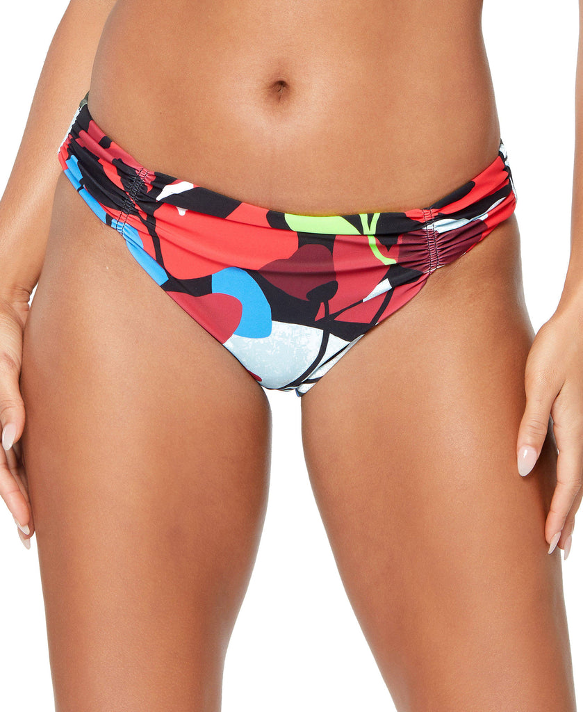 Bar III Women Shirred Side Hipster Bikini Bottoms Multi