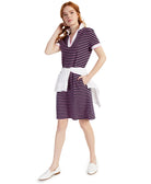 Charter Club Women Striped Shirtdress Intrepid Blue Combo