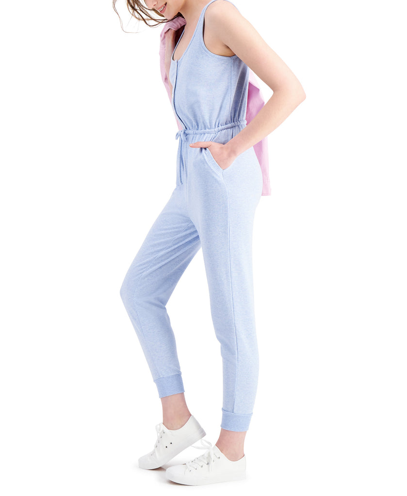 Style & Co Womens Petite Drawstring Waist Jumpsuit