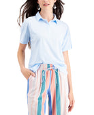 Style & Co Women Plus Petite Polo Shirt Spacious Skies