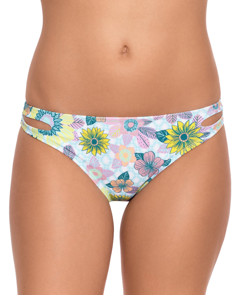 Salt + Cove Women Printed Cut Out Hipster Bikini Bottoms Multi