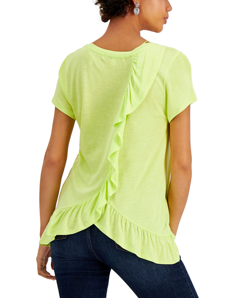 Fever Women Ruffle Back T Shirt