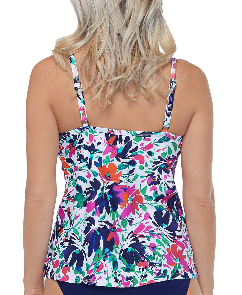 Island Escape Women Sunny Days Printed Underwire Tankini Top