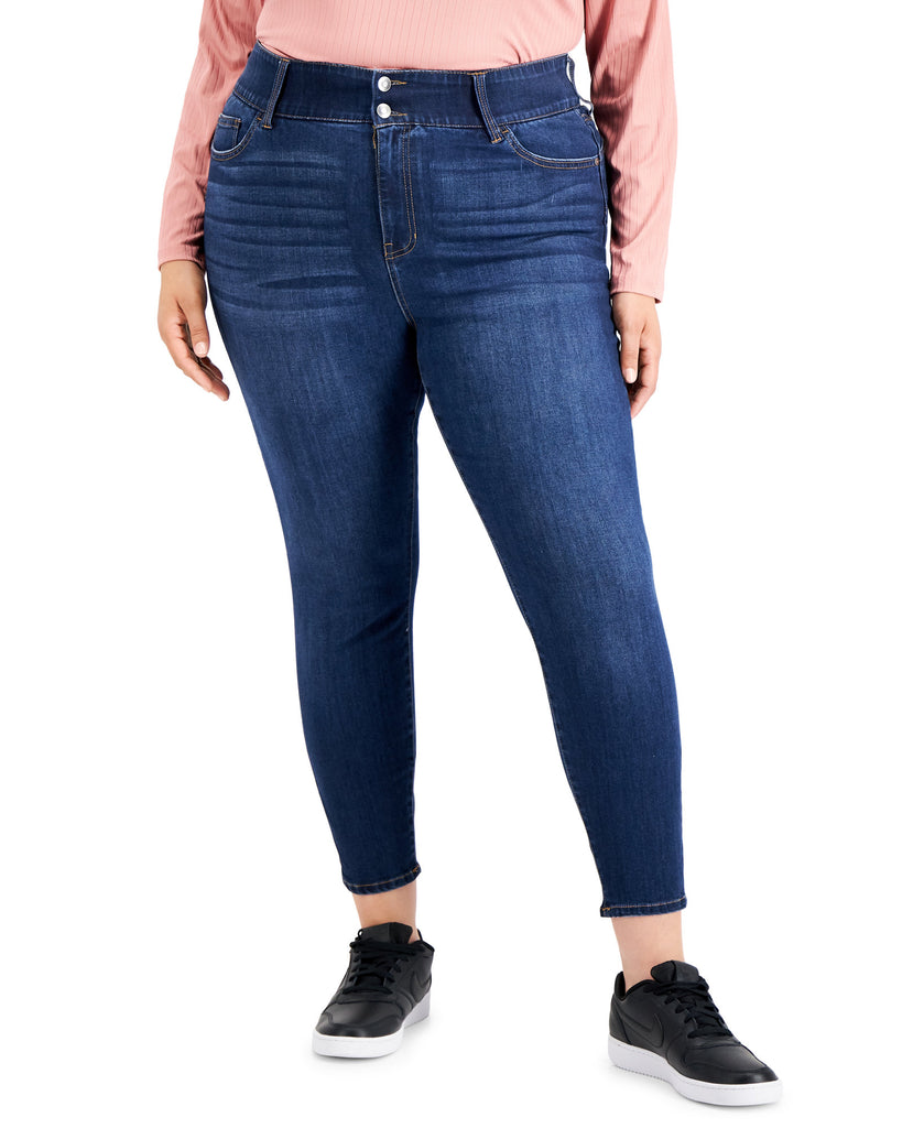 Celebrity Pink Women Plus Trendy Double Button Skinny Jeans Longridge