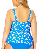 Anne Cole Women Plus Twist Front Shirred Tankini Top