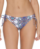 Raisins Women Golden Hour Printed Side Tie Bikini Bottoms White