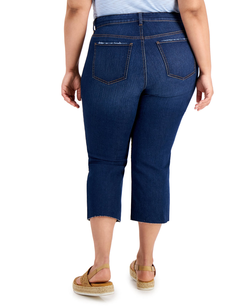 Style & Co Women Plus Curvy Fit Capri Jeans