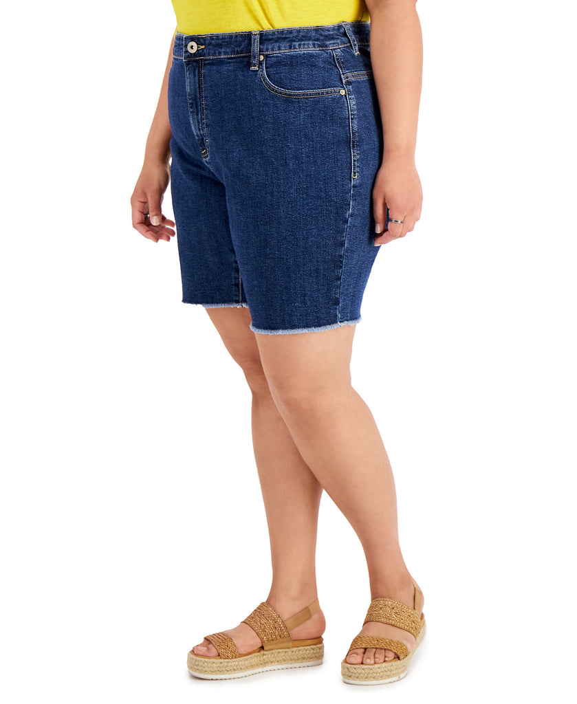 Style & Co Women Plus Denim Bermuda Shorts