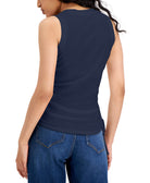 INC International Concepts Women Ruched Side Tie Tank Top