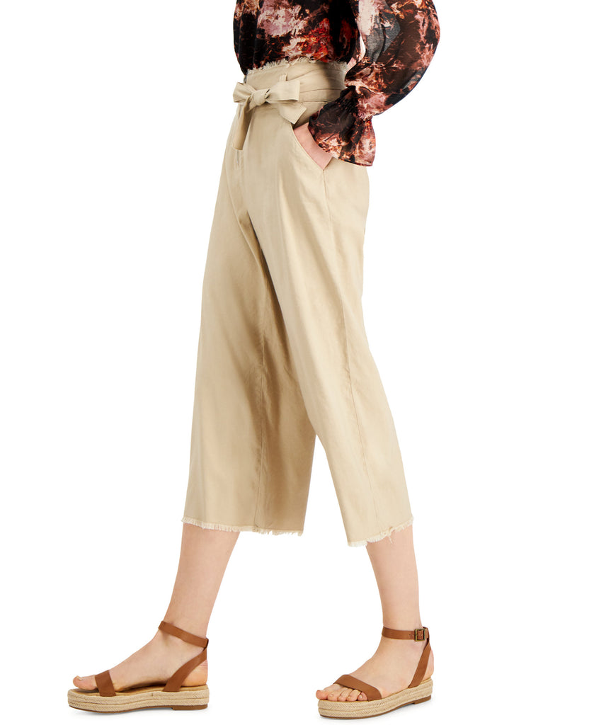 INC International Concepts Women Frayed Zip Front Culottes