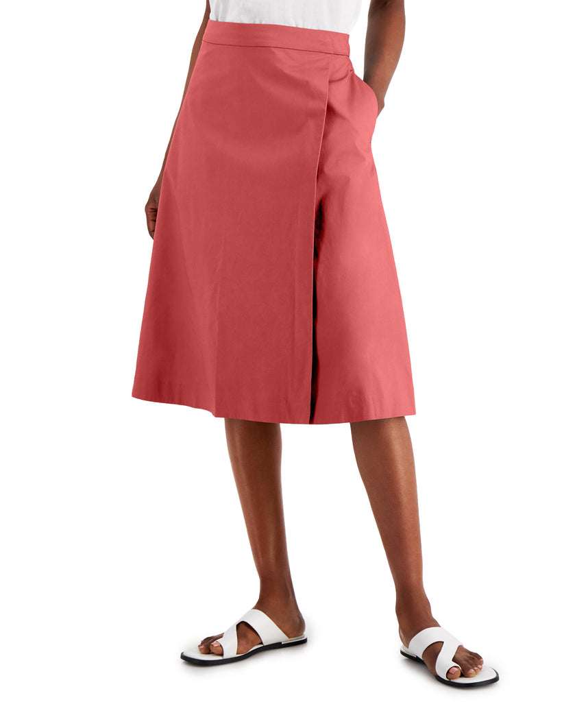 Alfani Womens Petite Flared Skirt Cranberry Spice