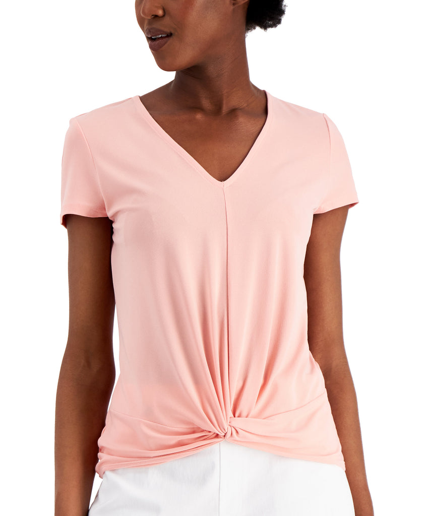 INC International Concepts Women Twist Front T Shirt