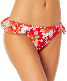 California Waves Women Ruffled Hipster Bikini Bottoms
