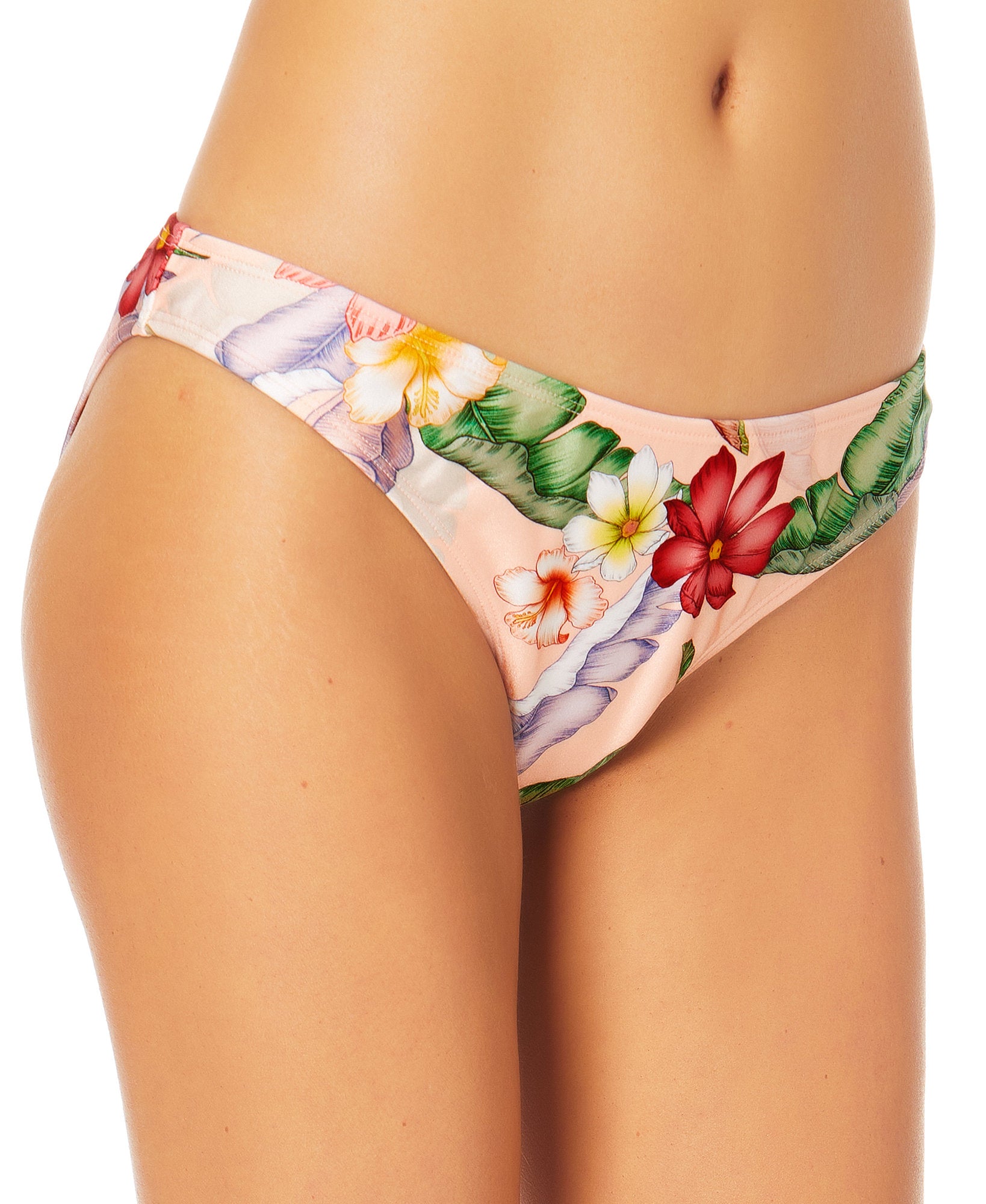 California Waves Women Floral Print Hipster Bikini Bottoms