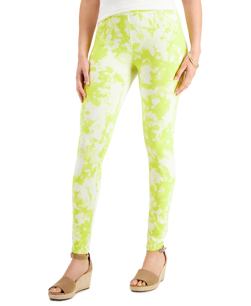 Style & Co Women Printed Leggings Lightest Lime