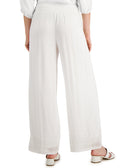 JM Collection Women Crochet Trim Wide Leg Pants