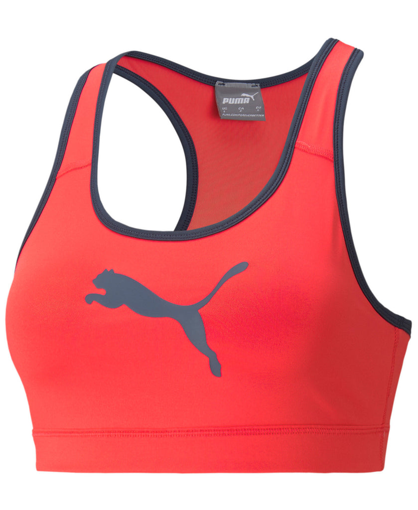 Puma Women 4Keeps Medium Impact Sports Bra Sunblaze Spellbound Cat