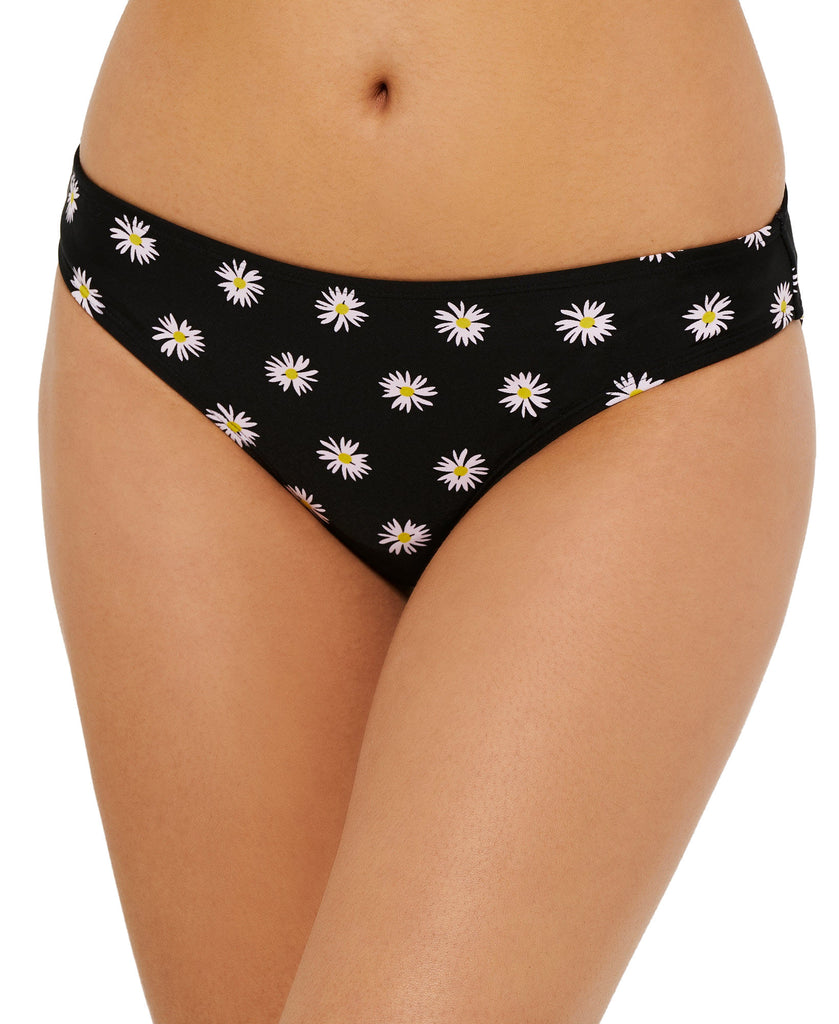 Hula Honey Women Daisy Dot Hipster Bikini Bottoms Black Multi