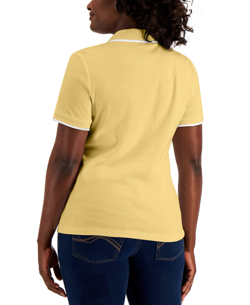 Karen Scott Women Petite Cotton Polo Top