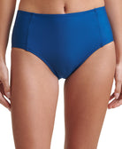 DKNY Women Seamed High Waist Bikini Bottoms Blue
