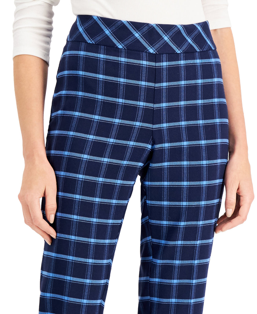 Charter Club Women Side Zip Windowpane Pants