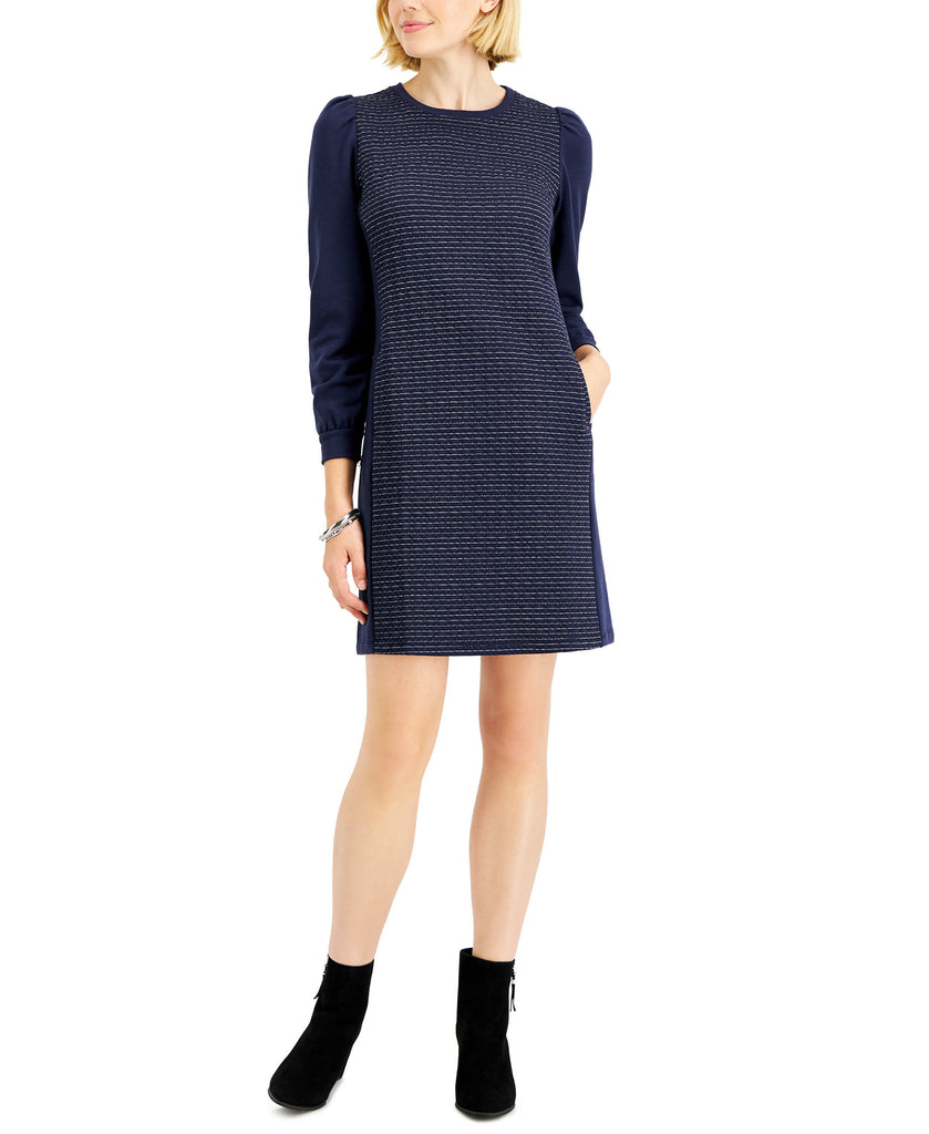 Charter Club Women Quilted Dress Intrepid Blue