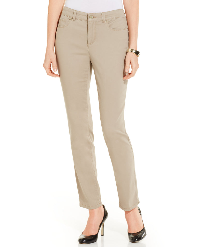 Charter Club Women Petite Bristol Skinny Ankle Jeans Almond Latte