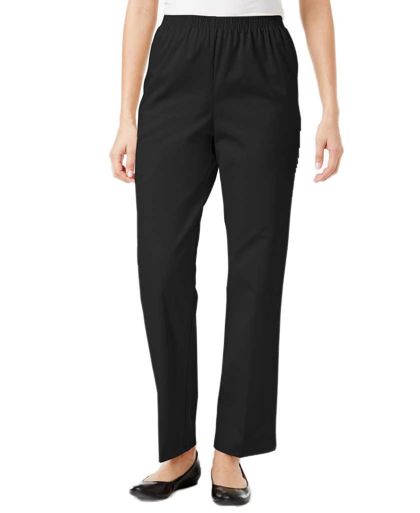 Alfred Dunner Women Classics Twill Pull On Pants Black