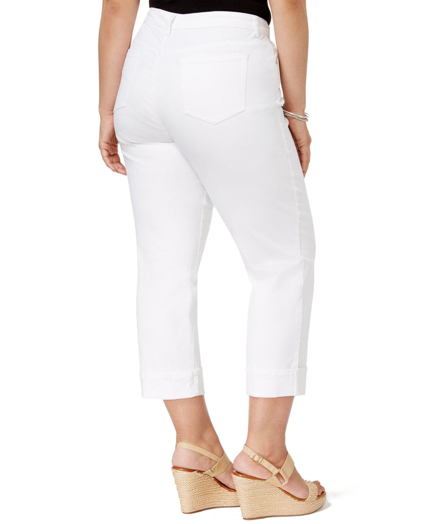 Style & Co Women Plus Curvy Cuffed Capri Jeans