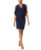 MSK Women Embellished Cold Shoulder Dress Navy