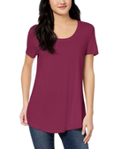 Maison Jules Women Scoop Neck T Shirt Wild Cherry