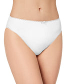 Charter Club Women Pretty Cotton Hi Cut Bikini Bright White