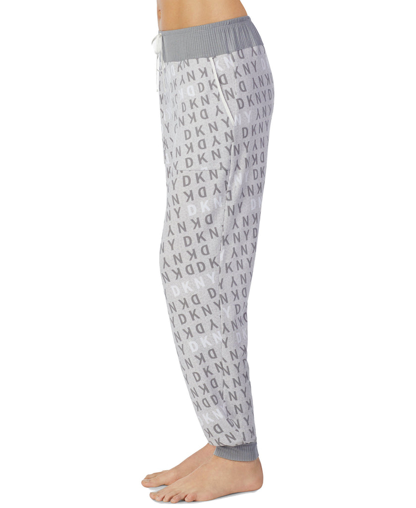 DKNY Women Logo Knit Jogger Pajama Pants