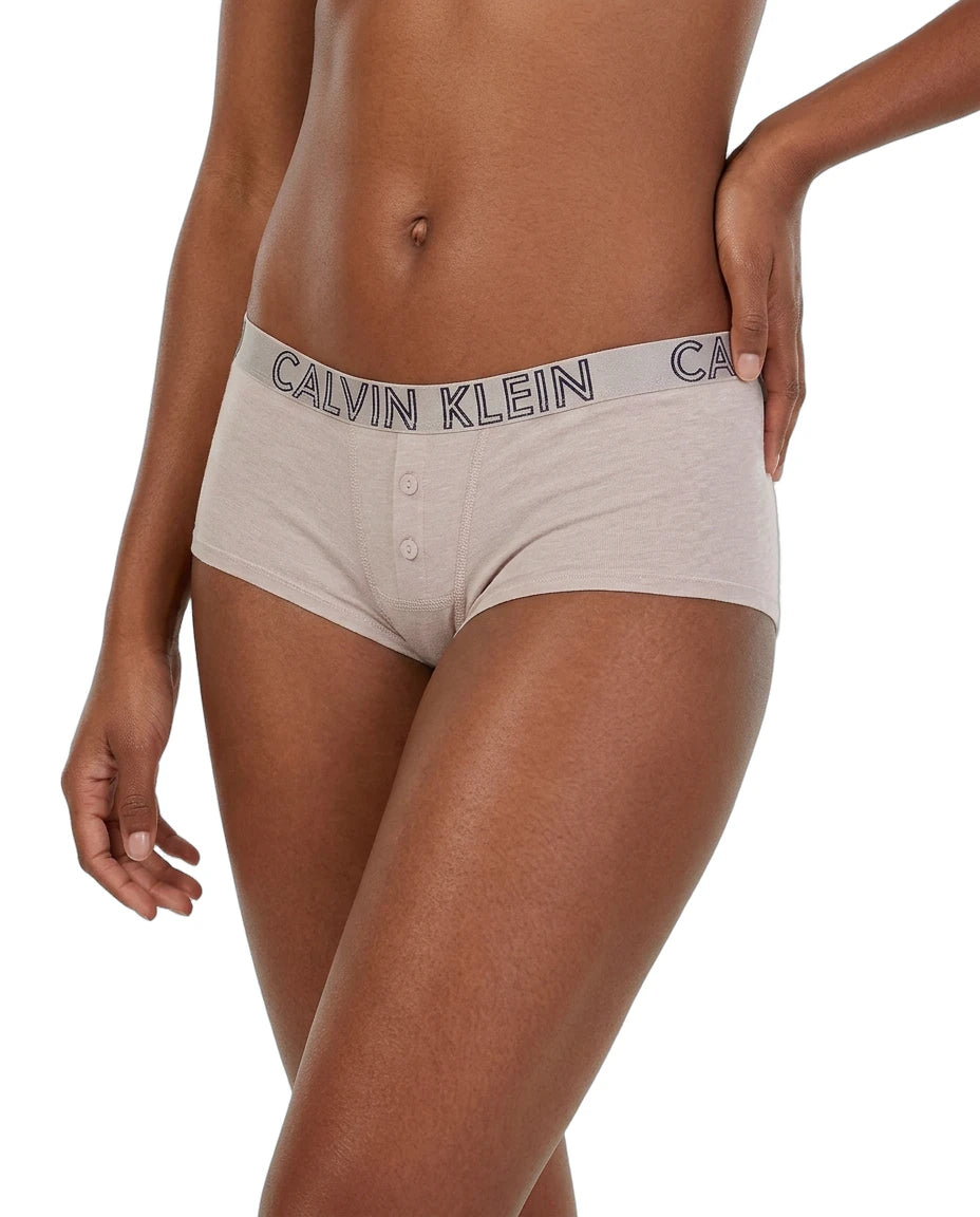 Beige Calvin Klein underwear on a white background