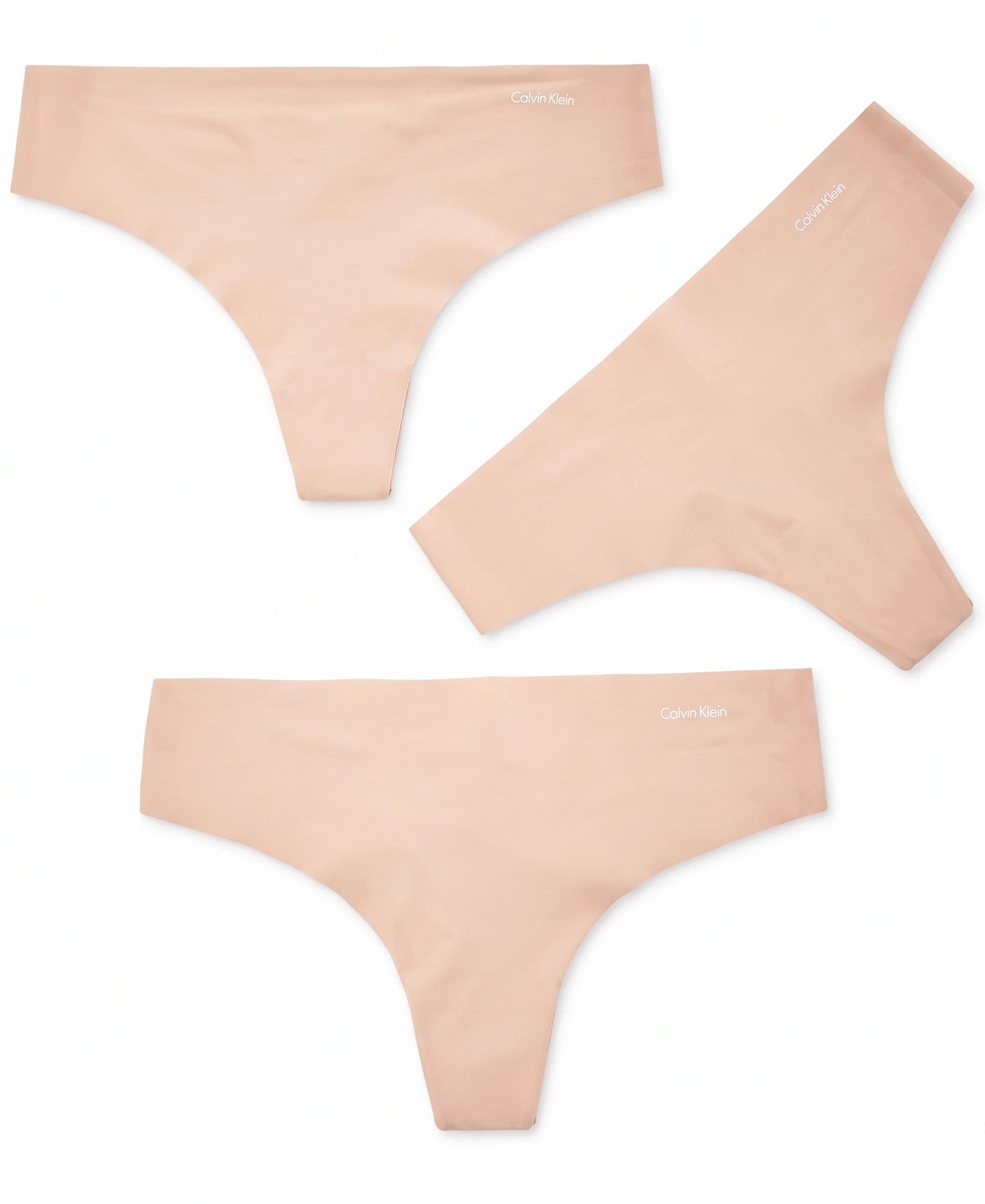 Calvin Klein Women Invisibles 3 Pack Thong Underwear QD3558