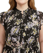 Calvin Klein floral dress with a black background