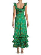BCBGMAXAZRIA Women Polka Dot Tiered Dress