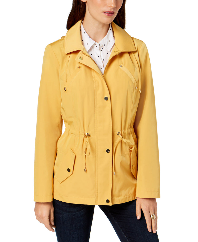 Charter Club Women Water Resistant Hooded Anorak Jacket Honey Glaze