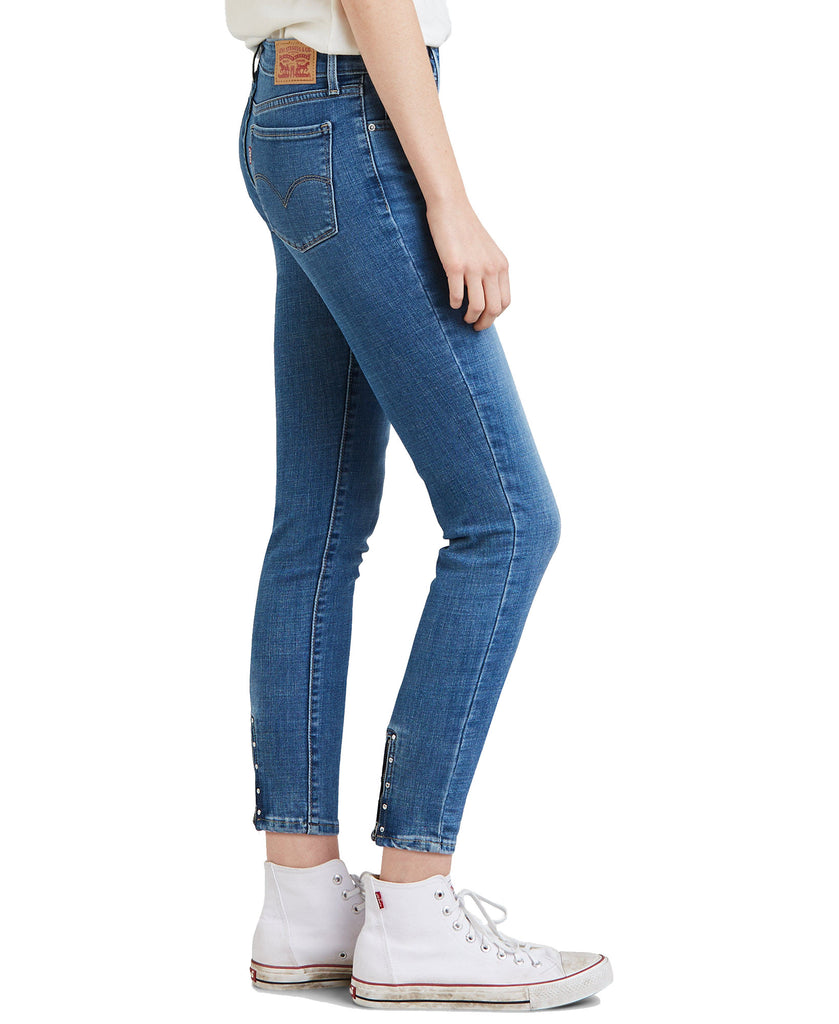 Levis Women 711 Studded Zip Detail Ankle Skinny Jeans