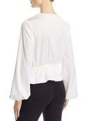 Finders Keepers Women Pompeii Front Button Peplum Blouse