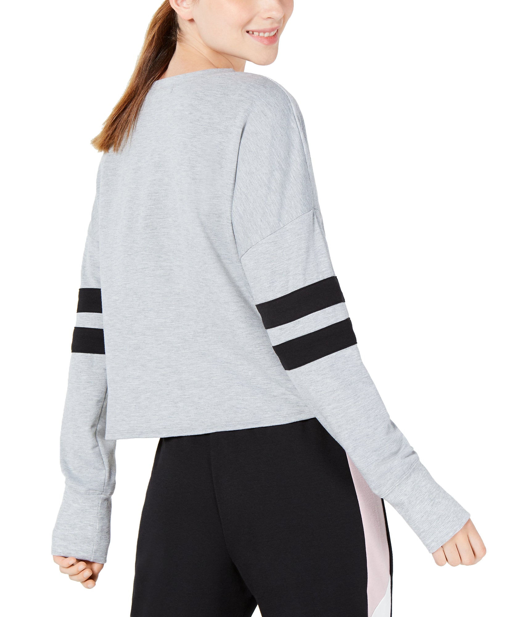 Material Girl Metallic Graphic Varsity Stripe T Shirt