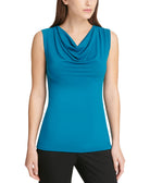 DKNY Women Cowl Neck Top Birds Of Paradise