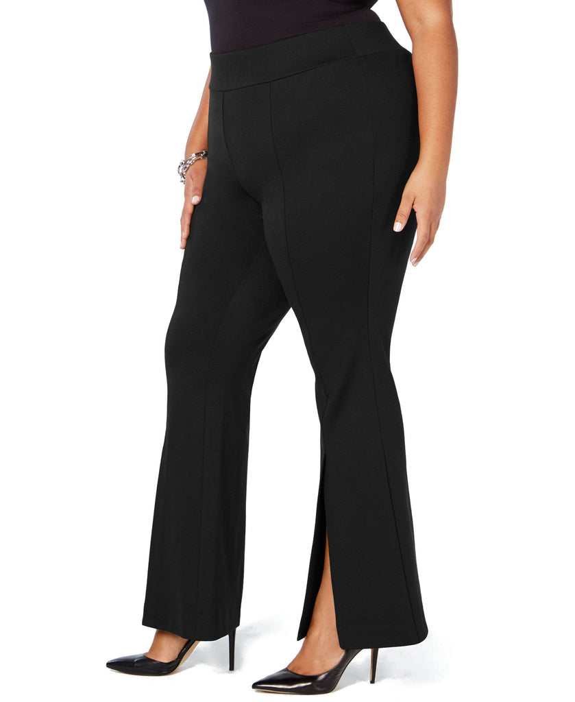 INC International Concepts Women Plus Ponté Knit Slit Front Pants